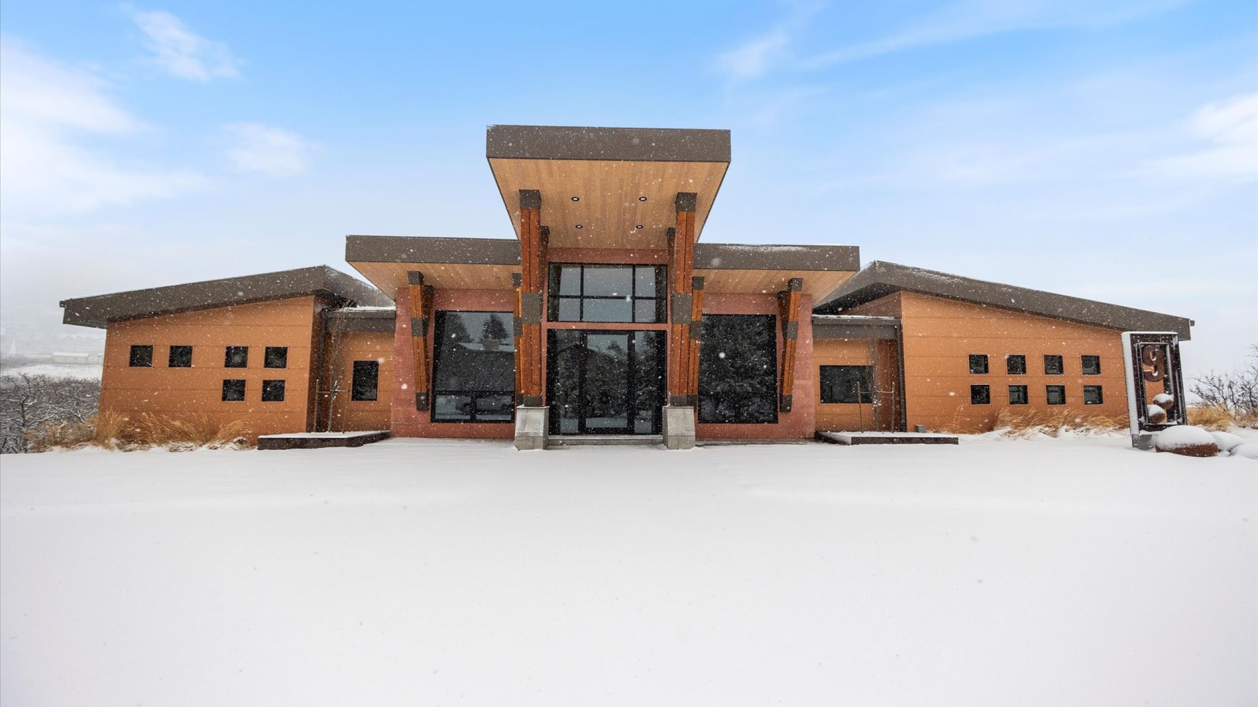 Snow covered property
